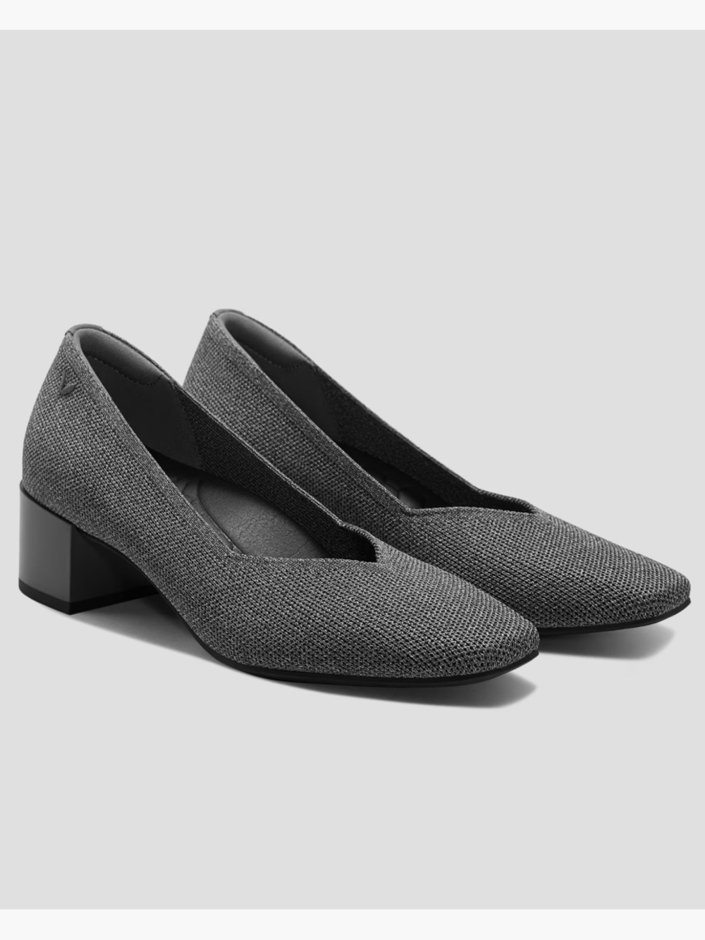 NEW VIVAIA Megan Square-Toe Stress Free Chunky Heels - Rich Grey - Size 11